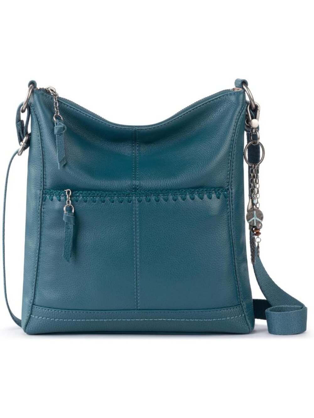 Stylish Leather Crossbody Purse with Zipper Closure & Adjustable Strap - Perfect
